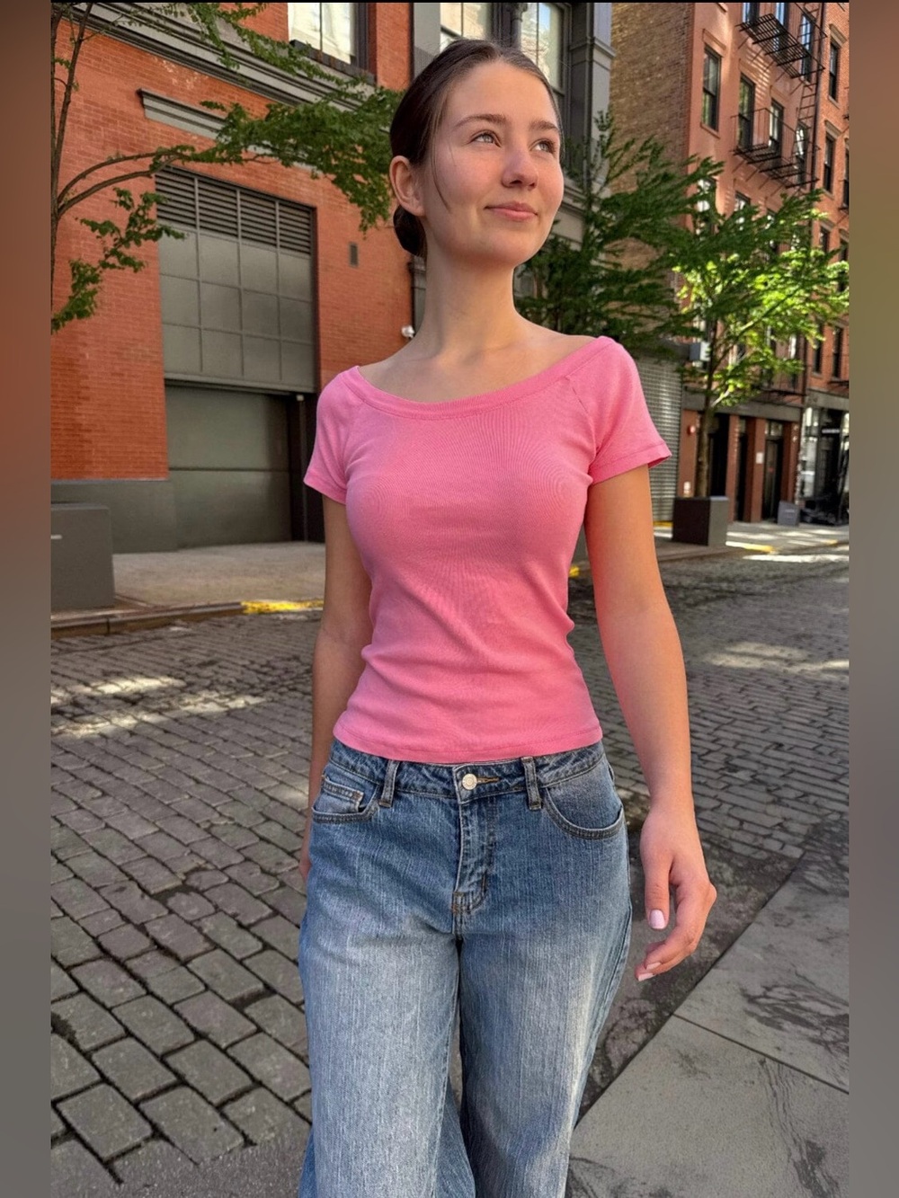 NWT | Brandy Melville Ginny Top | Pink | Size XS/S | Made in Italy 🇮🇹